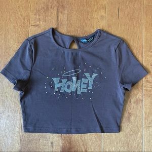 Rhinestone honey baby tee